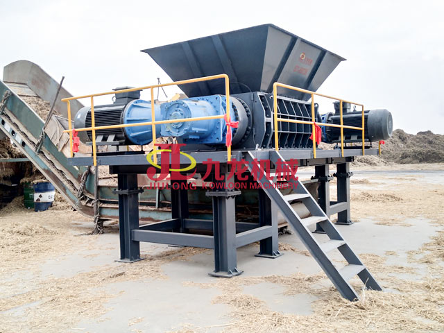 湖北生物質（zhì）秸稈破碎現場