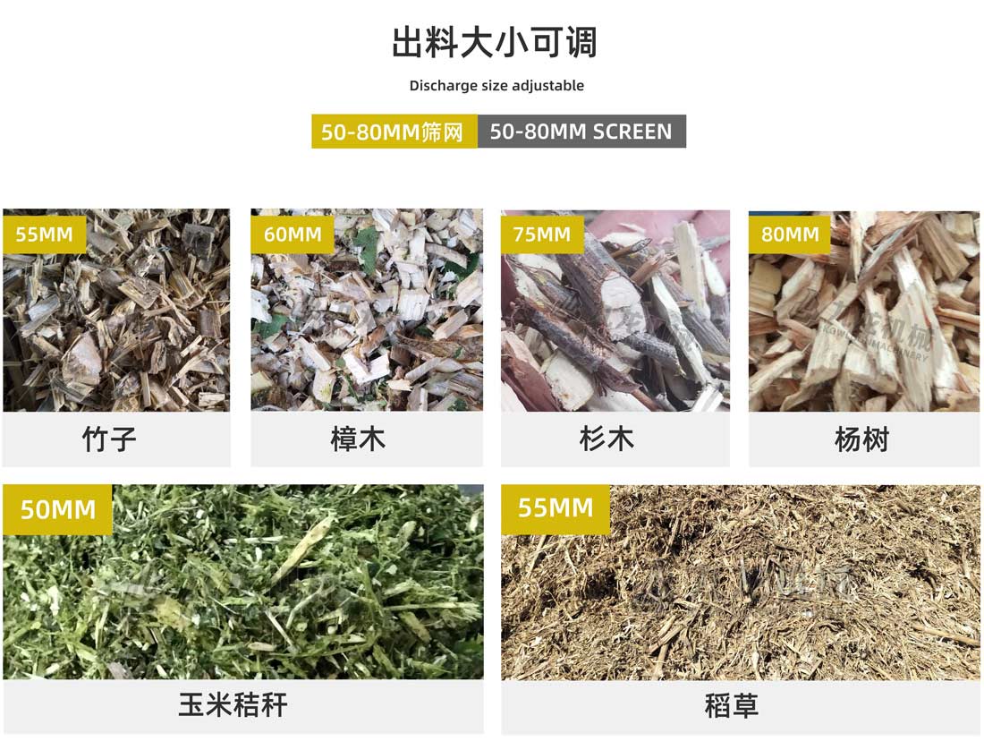 木材削片機(jī)出料大小可調 木材削(xuē)片機出料(liào)大小可調