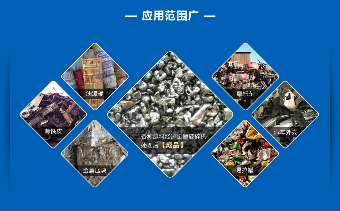金屬破碎機應用範圍廣