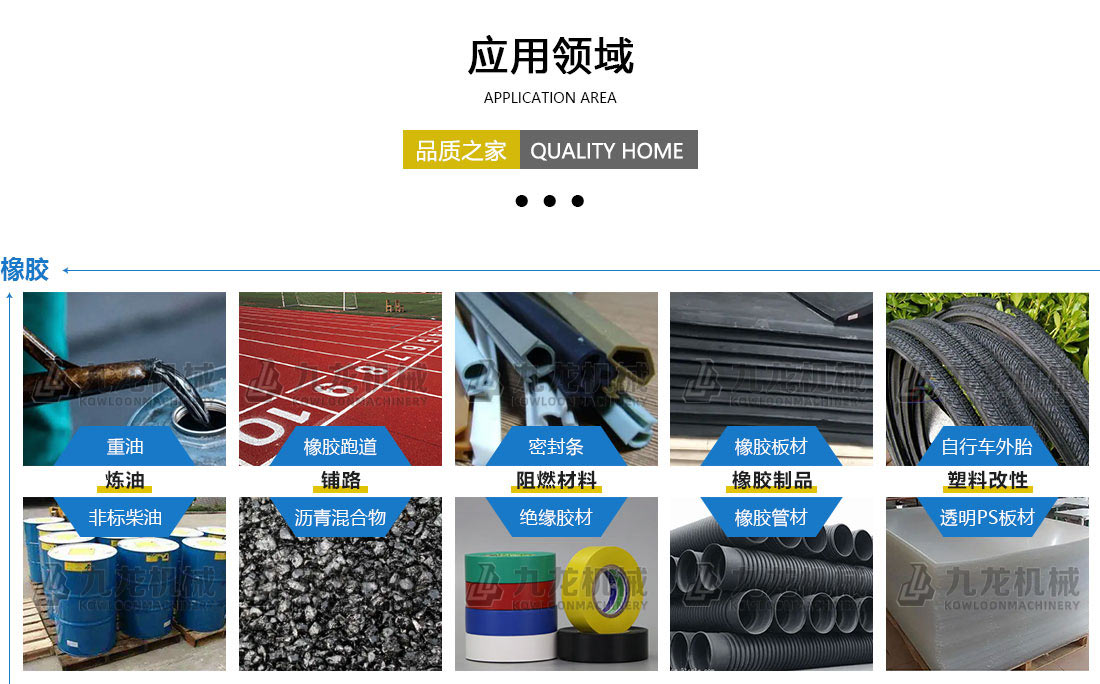 廢舊輪胎處理設備應用領域（yù）